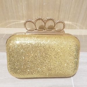 RSVP gold clutch purse